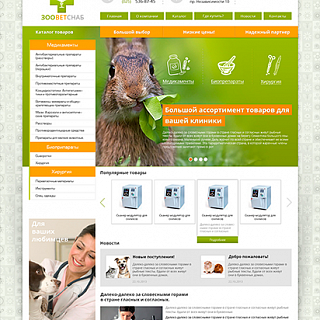 Разработка дизайна сайта-витрины для ветеринарной аптеки